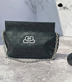 کیف چرم بالنسیاگا مربعی کد 14003770 (مشکی)