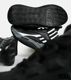 کفش کتانی ساق‌دار مشکی سفید خاکستری Reebok Shaq Attaq