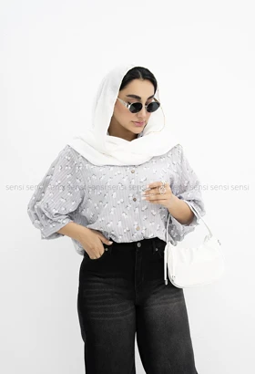 شومیز گل‌دار شنل