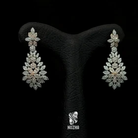 گوشواره جواهری نقره کدgn1023