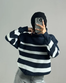 یقه اسکی راه راه  کد 1500146