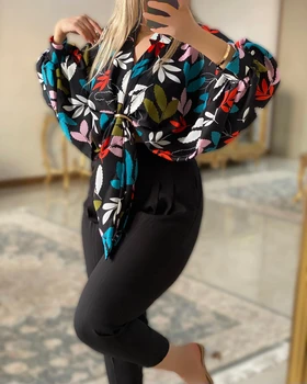 شومیز حلقه دار طرح‌دار