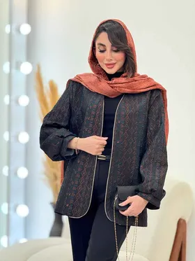 مانتو ژاکارد شاین آستین پیله