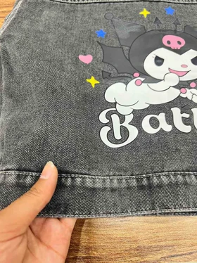 کت جین دخترانه طرح کرومی