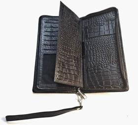 کیف دستی چرم طبیعی دورزیپ