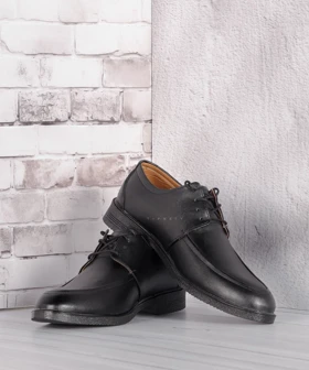 کفش چرم مجلسی مردانه مشکی 0503