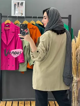 مانتو کتی شش دکمه آستین پیله