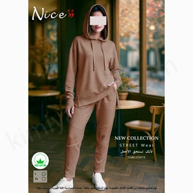 ست هودی و شلوار زنانه لانگ دورس پنبه – راحتی و استایل در کنار هم