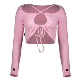 کراپ تاپ زنانه پپا مدل S Back رنگ صورتی
