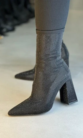 690 - نیم بوت استرج تمام نگینی690