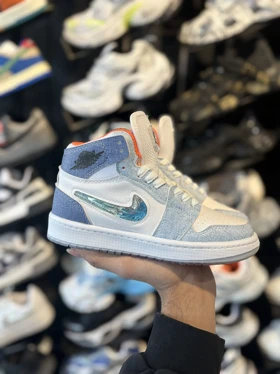 کتانی دراگون ساق‌دار آبی نارنجی