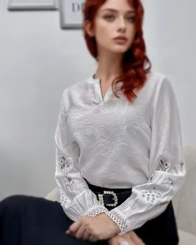 شومیز آستین گلدوزی