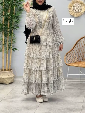 3330 - پیراهن طبقه‌ای رز