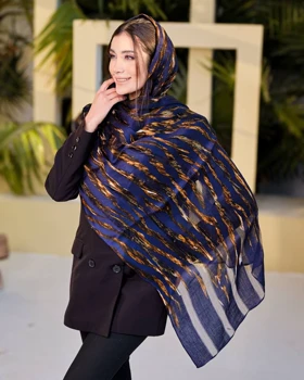 شال ابریشم میله ای زبرا 20271