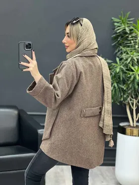 پالتو جیب پرچی یقه خز