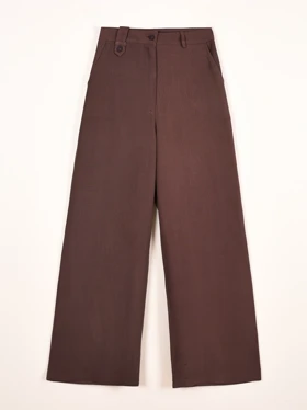 شلوار لینن واید لگ