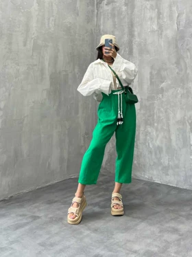 شلوار پنبه‌ای بند کنفی