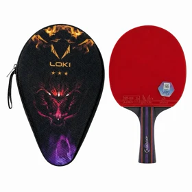 راکت پینگ پنگ LOKI سه ستاره سری 302 R به همراه کاور