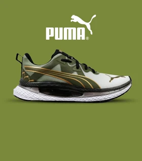 کتانی ورزشی سبز طلائی مردانه و زنانه PUMA مدل 4459