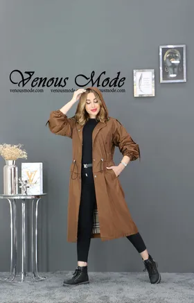 بارانی جلودکمه کمرگت
