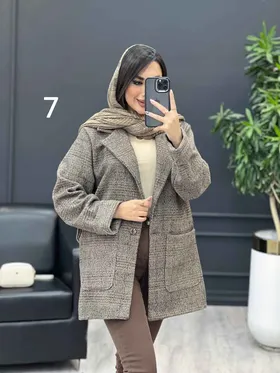 پالتو طرح دار دو جیب