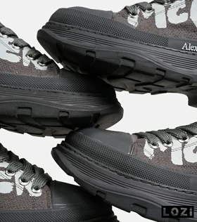 کفش کتانی نیم ساق طوسی Alexander McQueen