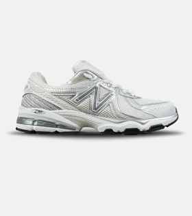 کفش کتانی بزرگ پا سفید طوسی کرم New Balance 860 V.02 مدل 7512