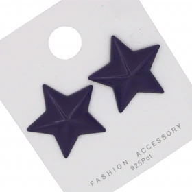 گوشواره دخترانه فانتزی مدل ستاره رنگی