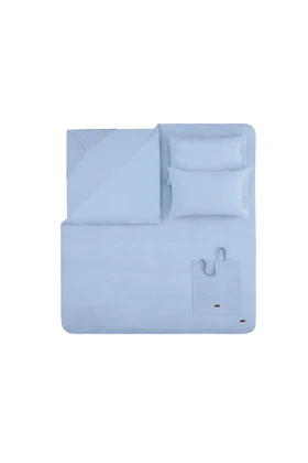 سرویس روتختی دو نفره Yataş مدل Plain رانفورس - نیلی