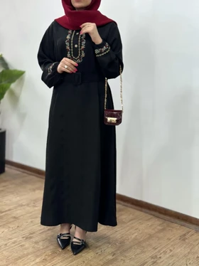 پیراهن مانتویی گلدوزی آیسو فریماه