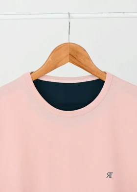 تیشرت رنگی مردانه صورتی روشن