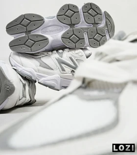 کفش کتانی زنانه سفید طوسی NEW BALANCE 9060