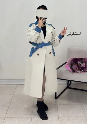 بارانی آستر دار جین ترکیبی