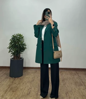 مانتو کتی دکمه دار دلینا