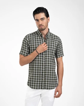 ام کی کالکشن پیراهن آستین کوتاه mk-22944-green
