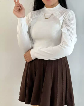 پلیور بافت گپ سرشانه چین کد 5422