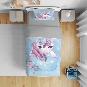 روتختی کودک طرح اسب تک شاخ مدل T4859