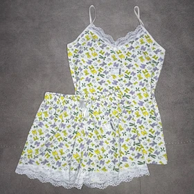 ست تاپ و شورتک دانتل دار پاپیون