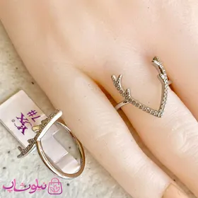 انگشتر دخترانه YSX مدل گوزن نقره ای