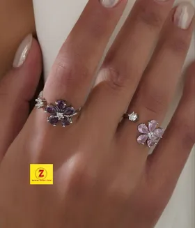 انگشتر نگینی زنانه طرح جواهر