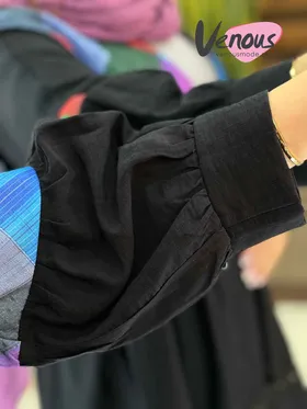 مانتو بابوس طرح تکه دوزی
