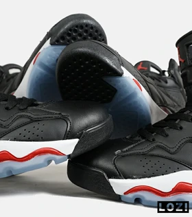 کفش کتانی ساق‌دار مردانه مشکی قرمز Nike air jordan 6
