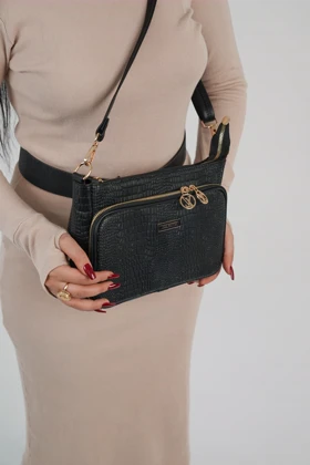 کیف دوشی زنانه مدل سه زیپ کاربردی و جادار طرح گوچی Gucci