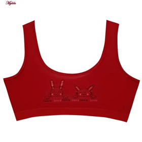 نیم‌تنه دخترانه مدل بدون پد کد 4696-PBY بسته 3 عددی