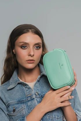 کیف دستی و دوشی زنانه دیوید جونز DAVID JONES مدل CM7339 (فیروزه ای)