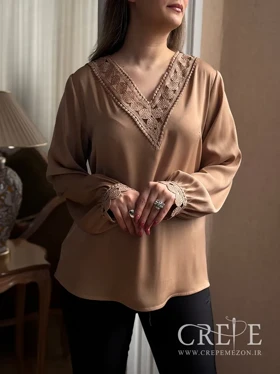 شومیز یقه هفت گیپور