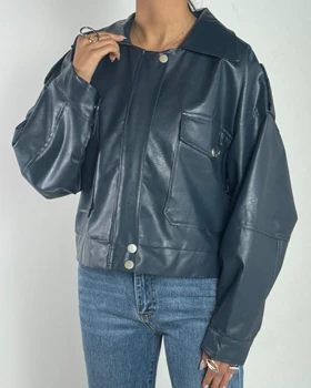 کت چرم جیب پاکتی کد 100138