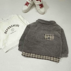 ست دوتیکه کت مخمل و بلوز بچه گانه وارداتی