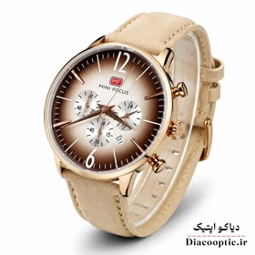 ساعت مچی مردانه اورجینال موتور ژاپن برند مینی فوکوس سه موتور مدل Mf0114G.02 بند چرم