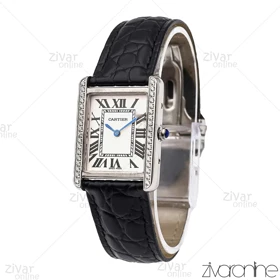 ساعت کارتیه زنانه مدل Tank دور نگین 105959